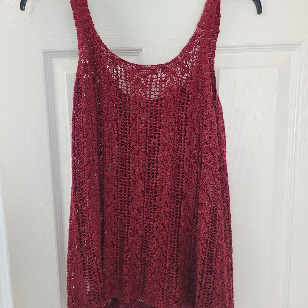 Sleeveless crochet tank
